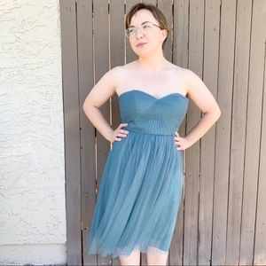 NWT Jenny Yoo Vintage Teal Soft Tulle Wren Dress 6
